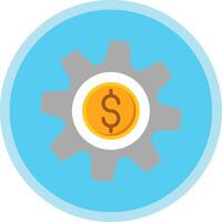 Money Management Flat Multi Circle Icon vector