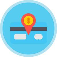 Direct Debit Flat Multi Circle Icon vector