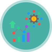 Business Chart Flat Multi Circle Icon vector