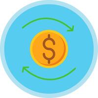Circulation Flat Multi Circle Icon vector