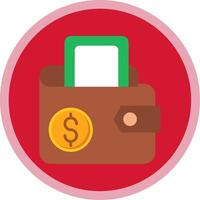 Digital Wallet Flat Multi Circle Icon vector