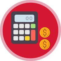 Accounting Flat Multi Circle Icon vector