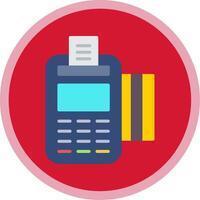 pos terminal plano multi circulo icono vector