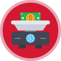Weighing Scale Flat Multi Circle Icon vector