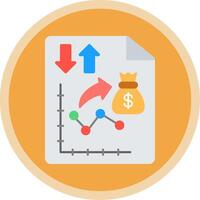 Money Strategy Flat Multi Circle Icon vector