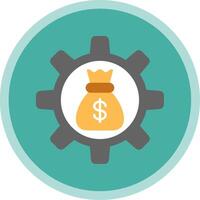 Asset Management Flat Multi Circle Icon vector