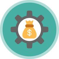 Asset Management Flat Multi Circle Icon vector