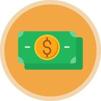 Dollar Flat Multi Circle Icon vector