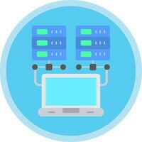 Data Network Flat Multi Circle Icon vector