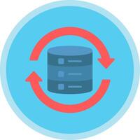 Data Synchronization Flat Multi Circle Icon vector