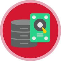 Ssd Disk Flat Multi Circle Icon vector