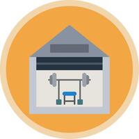 Gym Flat Multi Circle Icon vector