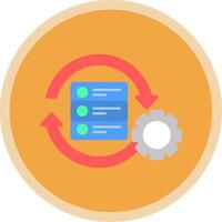 Data Processing Flat Multi Circle Icon vector