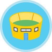 Stadium Flat Multi Circle Icon vector