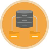 Folder Network Flat Multi Circle Icon vector