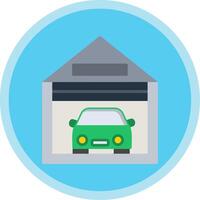 Garage Flat Multi Circle Icon vector