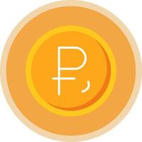 Ruble Flat Multi Circle Icon vector