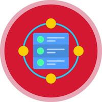 Data Flow Flat Multi Circle Icon vector