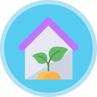 Greenhouse Flat Multi Circle Icon vector