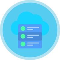 Cloud Data Flat Multi Circle Icon vector