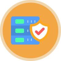 Database Security Flat Multi Circle Icon vector