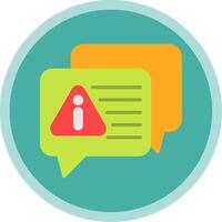 Error Message Flat Multi Circle Icon vector