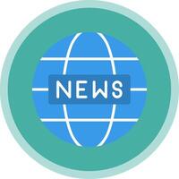 World News Flat Multi Circle Icon vector