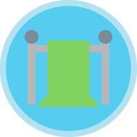 Green Screen Flat Multi Circle Icon vector