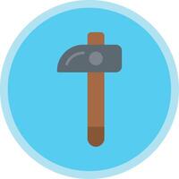 Hammer Flat Multi Circle Icon vector