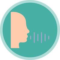 Voice Recording Flat Multi Circle Icon vector