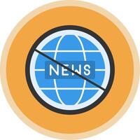 Fake News Flat Multi Circle Icon vector