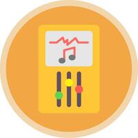 Music Player Flat Multi Circle Icon vector