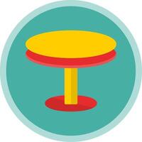 Round Table Flat Multi Circle Icon vector