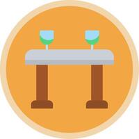 Table Flat Multi Circle Icon vector