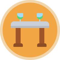 Table Flat Multi Circle Icon vector