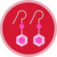 Earring Flat Multi Circle Icon vector