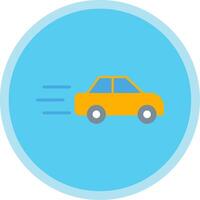 Car Speed Flat Multi Circle Icon vector