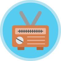 Radio Flat Multi Circle Icon vector