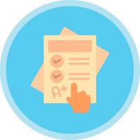 Exam Flat Multi Circle Icon vector