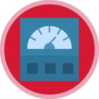 Ammeter Flat Multi Circle Icon vector