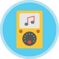 Music Player Flat Multi Circle Icon vector