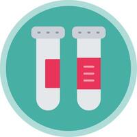 Test Tubes Flat Multi Circle Icon vector