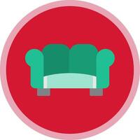 Sofa Flat Multi Circle Icon vector