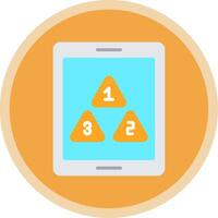 Tablet Flat Multi Circle Icon vector