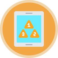 Tablet Flat Multi Circle Icon vector