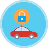 Secured Flat Multi Circle Icon vector