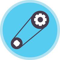 Belt Flat Multi Circle Icon vector