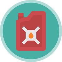 Petrol Can Flat Multi Circle Icon vector