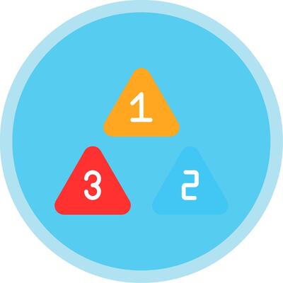 Numbers Flat Multi Circle Icon