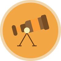 Telescope Flat Multi Circle Icon vector